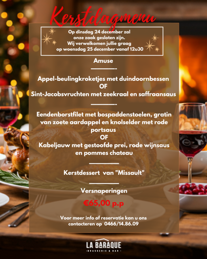 Kerstdagmenu